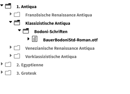 Schriftklassifikation Matrix Beinert