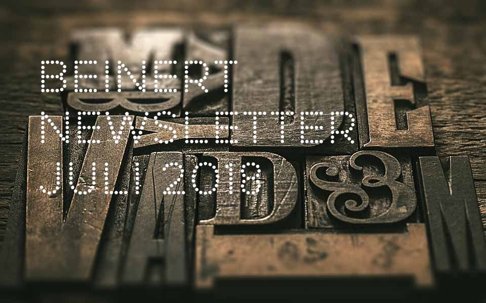 Wolfgang Beinert | Newsletter Juli 2018