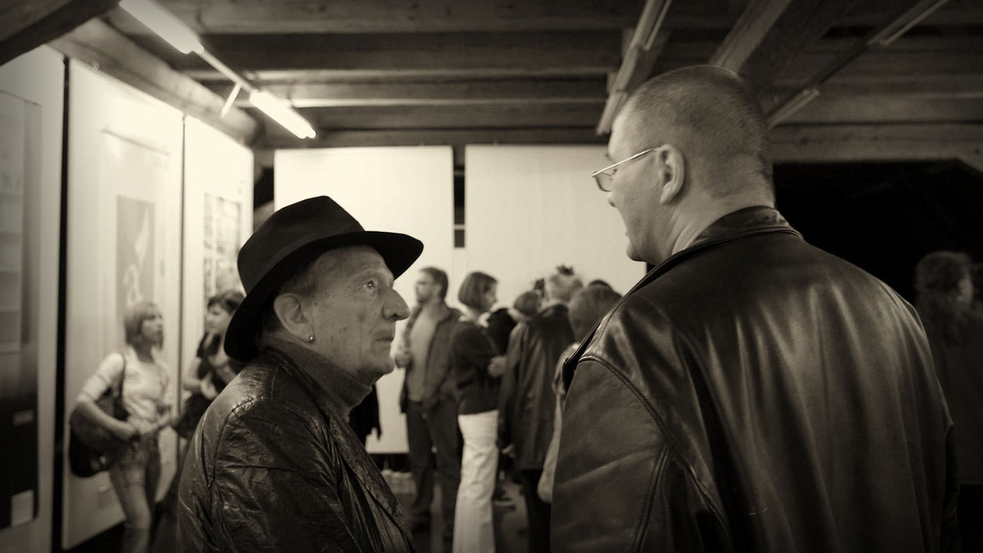 Die Typografen Kurt Weidemann und Wolfgang Beinert in Regensburg, 2006.