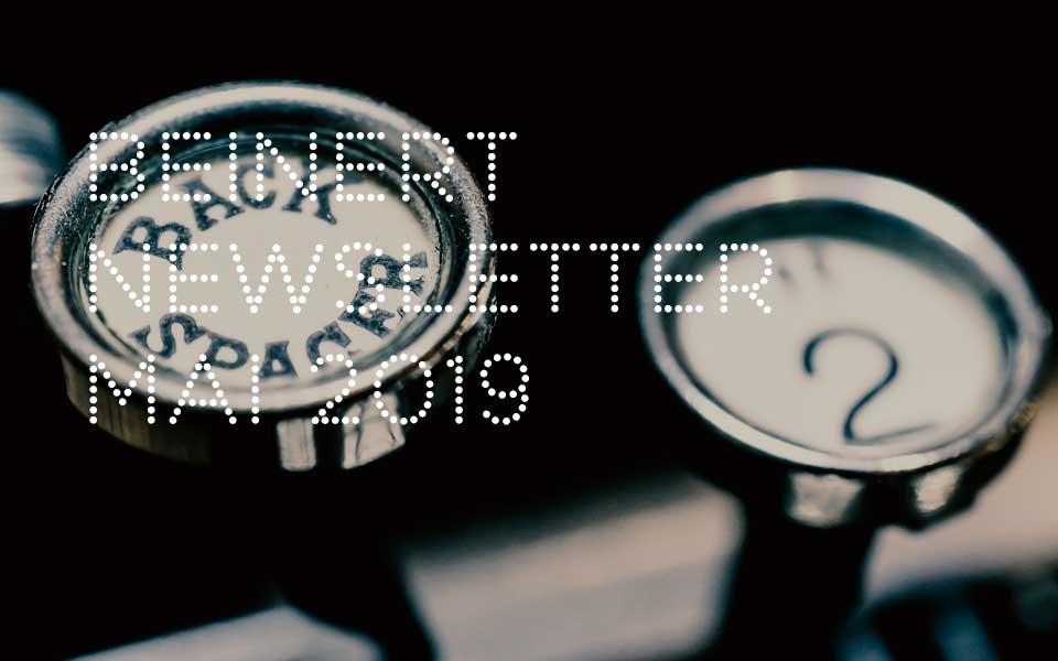 Wolfgang Beinert | Newsletter : Mai 2019