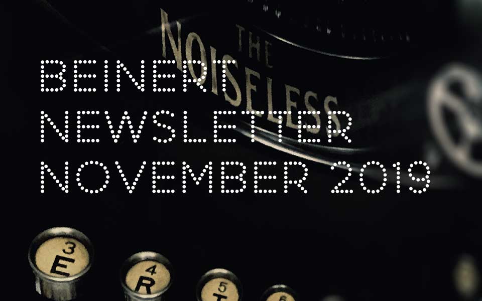 Wolfgang Beinert | Newsletter : November 2019