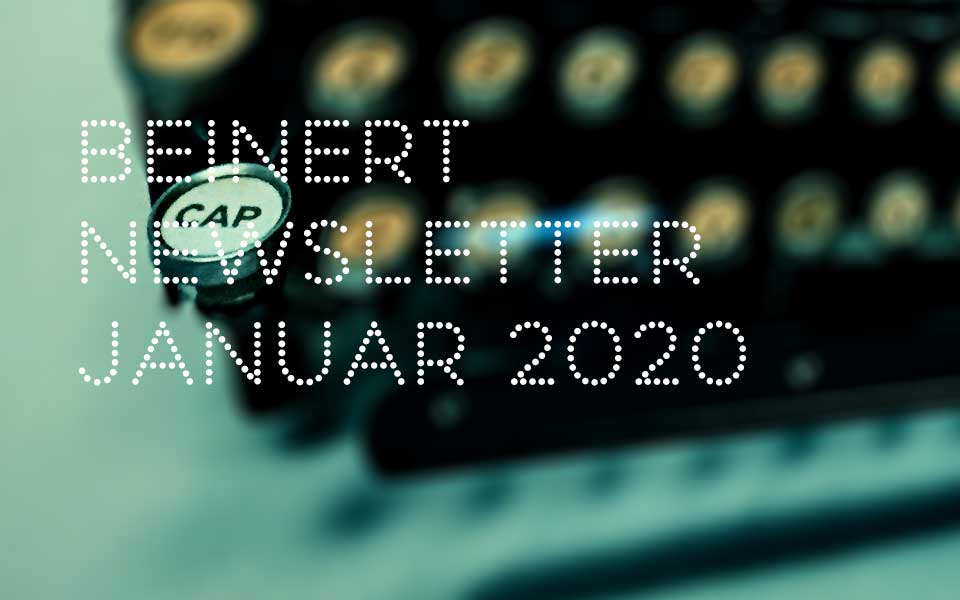Wolfgang Beinert | Newsletter : Januar 2020