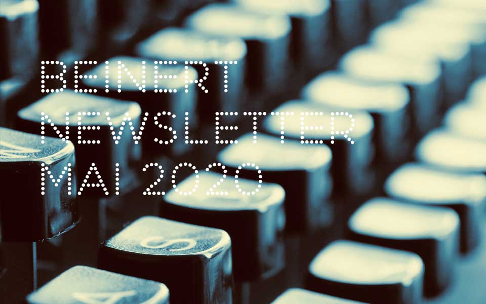 Wolfgang Beinert | Newsletter : Mai 2020