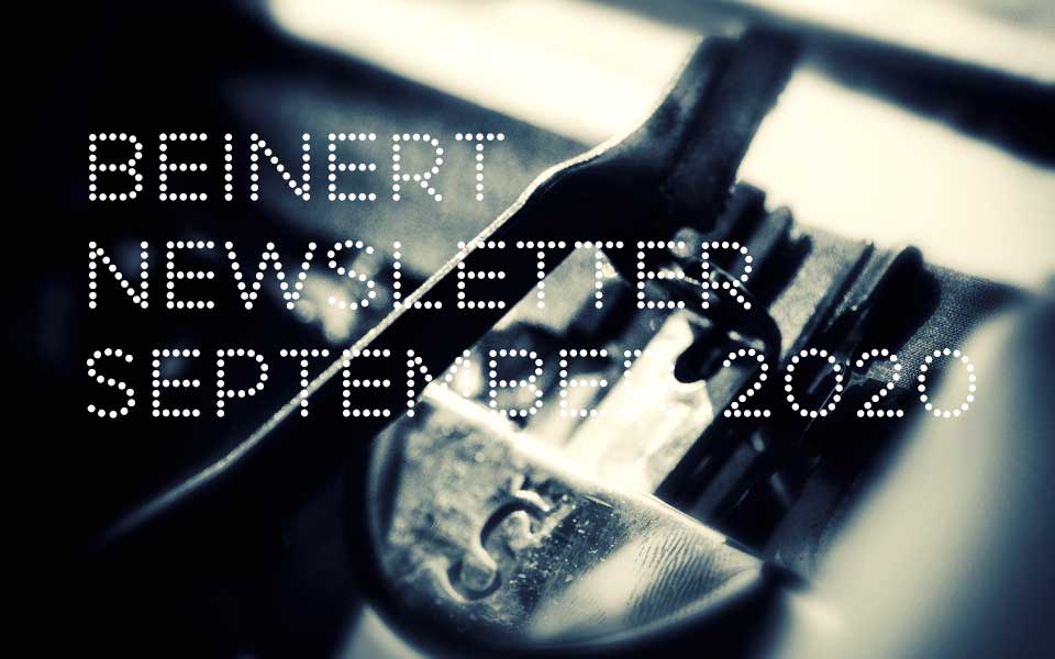 Wolfgang Beinert | Newsletter : September 2020