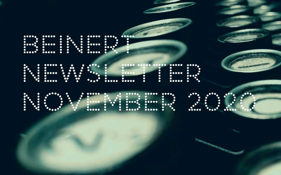 Wolfgang Beinert | Newsletter November 2020
