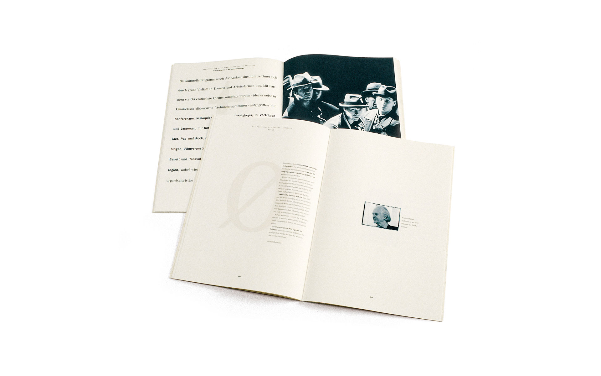 Goethe-Institut, Innenseiten einer Selbstdarstellung für das Goethe-Institut, 1992.