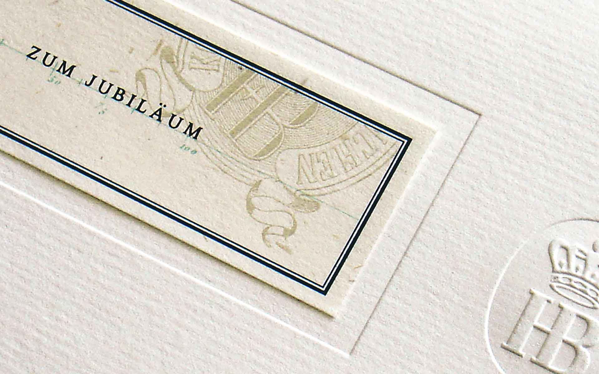 Grafikdesign einer Jubiläumskarte für das Hofbräuhaus München.