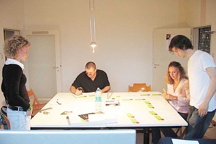 Hochschule München, Designcenter München, Projektzentrum für Design und Fotografie, Vorbereitungen zum Opening, 2005–2006.