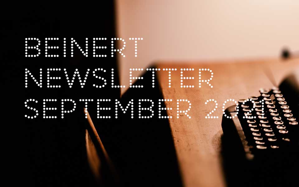 Wolfgang Beinert | Newsletter September 2021