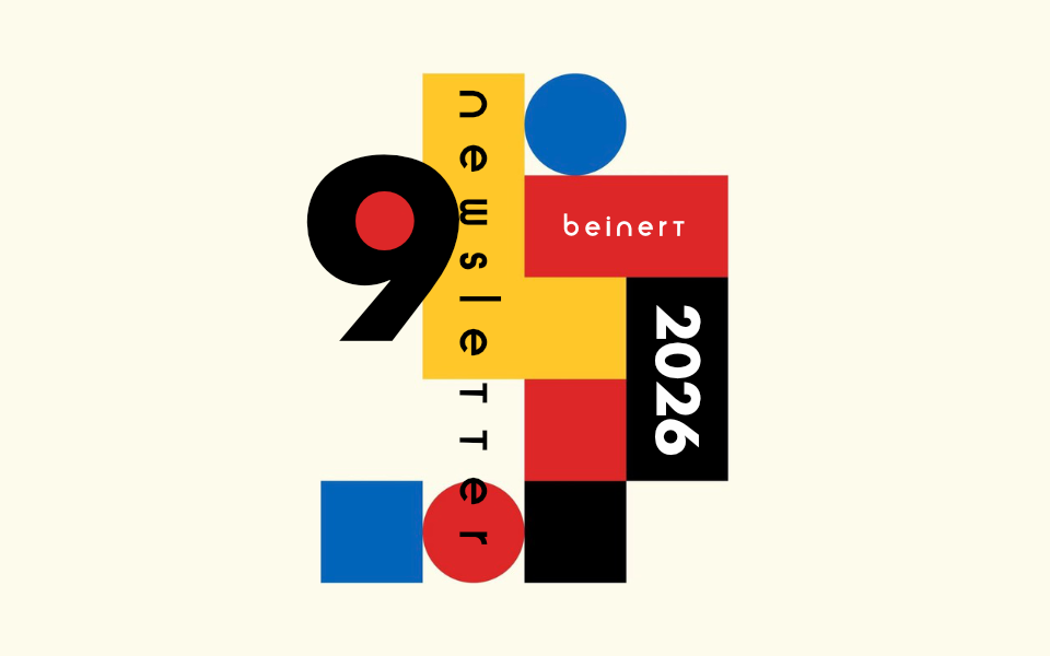 Wolfgang Beinert | Newsletter : September 2026. Alle zwei bis vier Monate ein Newsletter zu Kommunikationsdesign und Typografie. Anmeldung unter www.wolfgang-beinert.de