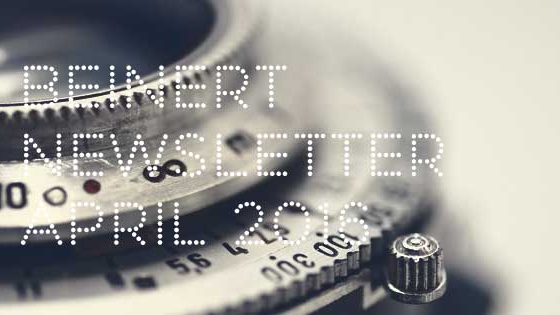 Wolfgang Beinert | Newsletter : April 2016