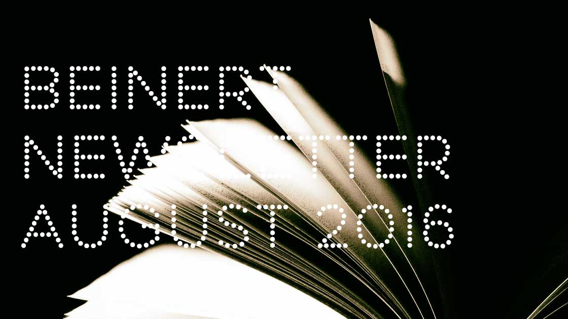 Wolfgang Beinert | Newsletter : August 2016