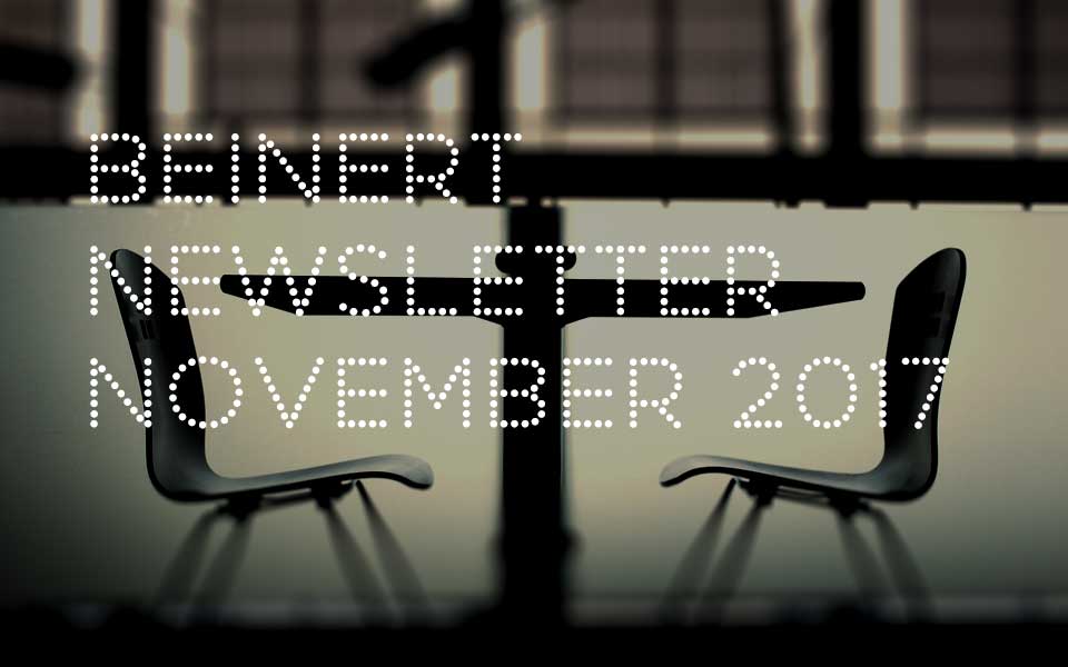 Wolfgang Beinert | Newsletter : November 2017